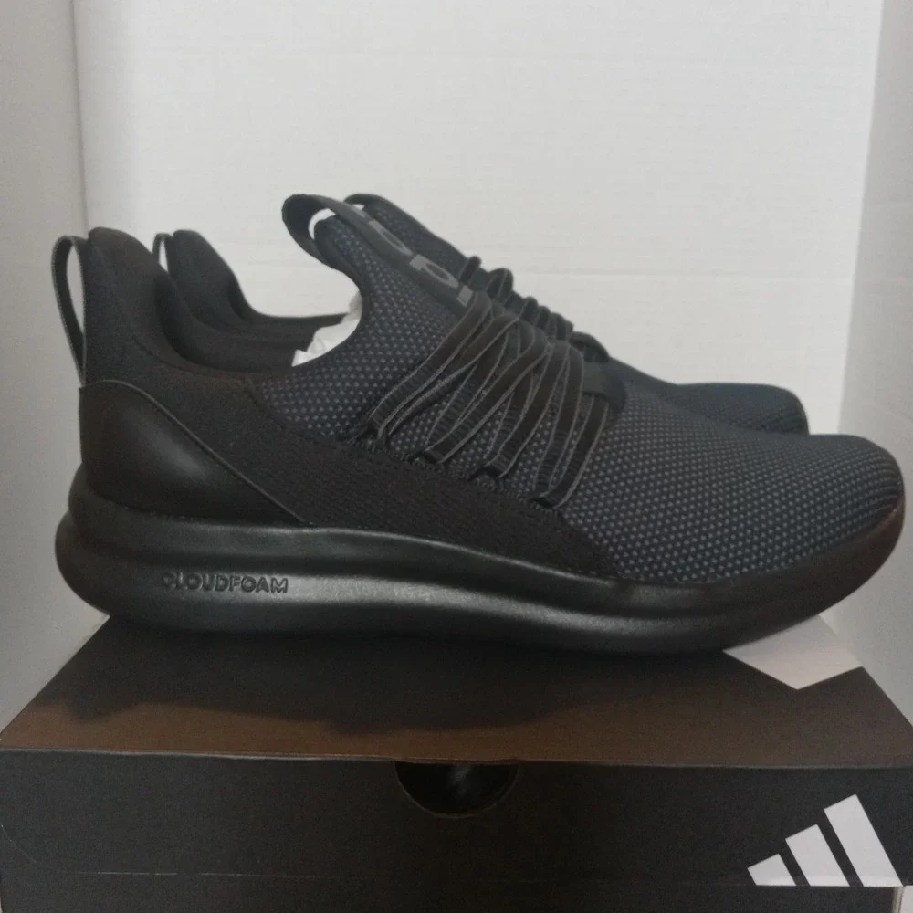 Adidas Men's Lite Racer Adapt 7.0 Black/Gray Size 9.5 Wide IE8684‎